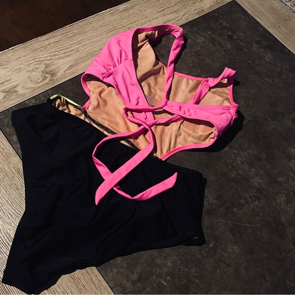 MOLYBELL One Piece  High Waisted Bathing Suit Monokini  Cutout Racerback Zip Up - Picture 9 of 16